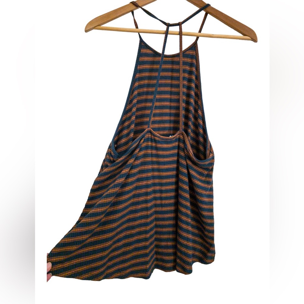 Lush Pin Striped Halter Tank Top